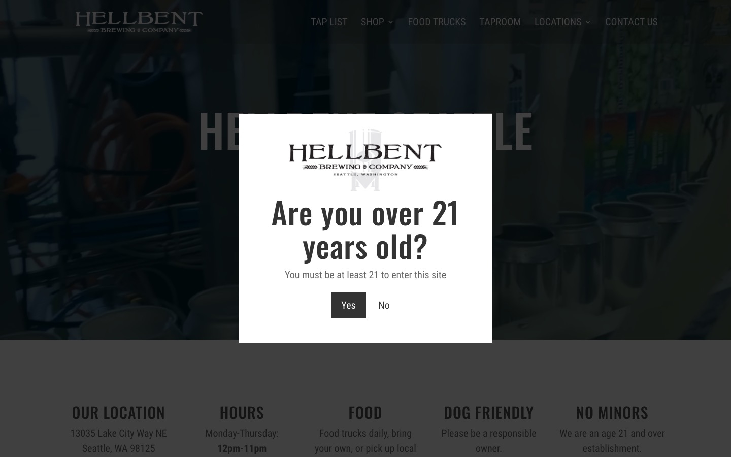 The current homepage